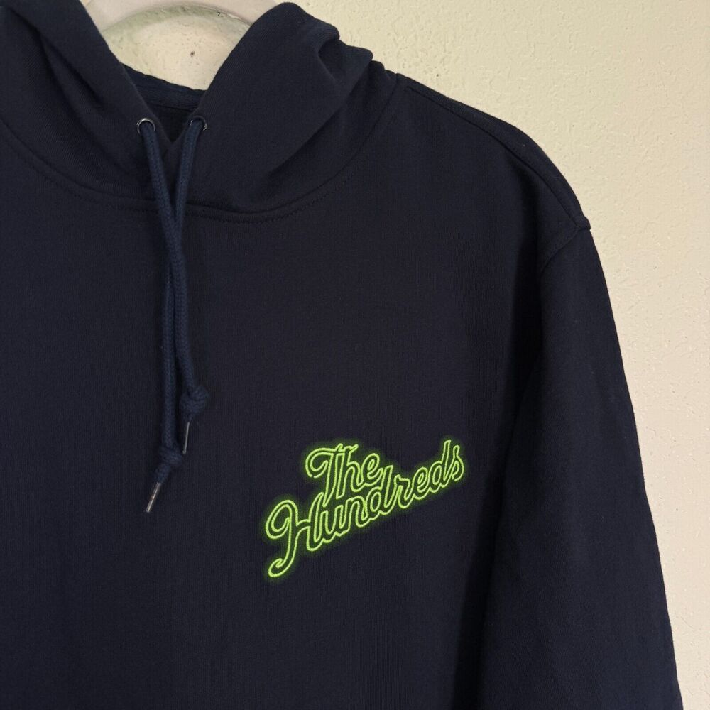 The Hundreds Hoodie Men Small Slant Logo Pullover Sweater Streetwear Skate Blue - Picture 5 of 10